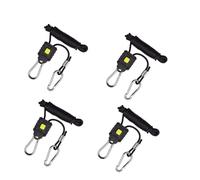 SunStream 4 Pièces de Corde à Cliquet Réglable 1/8 Pouce - 2m avec Poulie à Cliquet - pour Lampes, Plantes et Pots de Fleurs en Jardinage