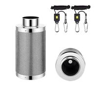 SunStream Filtre à charbon actif pour Grow Tent, préfiltre en charbon vierge australien, filtre à carbone pour culture en intérieur, ventilateurs en ligne et aération de tente de culture (150 mm x 400