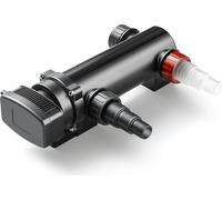 SunSun CUV-318 Stérilisateur Clarificateur de bassins ou d’étang - débit max. 3000 l/h - avec Lampe rayons UV-C 18 W + Miroir inox - pour Poissons et plantes aquatiques - Cours d’eau en hélice
