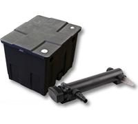SunSun Kit complet: CBF-350 Filtre de bassin jusqu'à 12000 L Biologique, CUV-324 lampe uv UVC Clarificateur avec 24 Watt Puissance UV-C