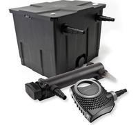 SunSun Kit complet: CBF-350 Filtre de bassin jusqu'à 12000 L Biologique, NEO10000 SuperECO pompe de filtration 10000l/h 80W, CUV-336 lampe uv UVC Clarificateur avec 36W