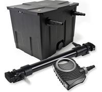 SunSun Kit complet: CBF-350 Filtre de bassin jusqu'à 12000 L Biologique, NEO10000 SuperECO pompe de filtration 10000l/h 80W, CUV-672 lampe uv UVC Clarificateur avec 72W