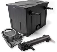 SunSun Kit complet: CBF-350 Filtre de bassin jusqu'à 12000 L Biologique, NEO7000 SuperEco pompe de filtration 7000l/h 50W, CUV-324 lampe uv UVC Clarificateur avec 24W