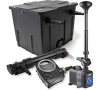 SunSun Kit complet: CBF-350 Filtre de bassin jusqu'à 12000L Biologique, NEO10000 pompe de filtration 10000l/h 80W, CUV-636Lampe uv UVC Clarificateur avec 36W, CTP-5003 Pompe pour fontaine 5000l/h 30W