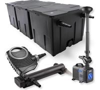 SunSun Kit complet: CBF-350C Filtre de bassin jusqu'à 90000L Biologique, CTF-8000 pompe de filtration 8000l/h 70W, CUV-324Lampe uv UVC Clarificateur avec 24W, CTP-2803 Pompe pour fontaine 3000l/h 10W