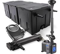 SunSun Kit complet: CBF-350C Filtre de bassin jusqu'à 90000L Biologique, NEO10000 pompe de filtration 10000l/h 80W, CUV-336Lampe uv UVC Clarificateur avec 36W, CTP-5003 Pompe pour fontaine 5000l/h 30W