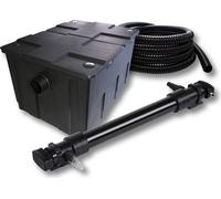SunSun Kit complet: CBF-550 Filtre de bassin jusqu'à 60000 L Biologique, CUV-672 lampe uv UVC Clarificateur avec 72W, 5m Tuyau 25 mm (1")