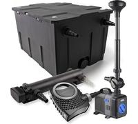 SunSun Kit complet: CBF-550 Filtre de bassin jusqu'à 60000L Biologique, NEO10000 pompe de filtration 10000l/h 80W, CUV-336Lampe uv UVC Clarificateur avec 36W, CTP-5003 Pompe pour fontaine 5000l/h 30W