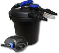 SunSun Kit complet: CPF-180 Filtre de bassin à pression jusqu’à 6000 L avec 11 Watt UV-C lampe uv, CTF-6000 SuperECO pompe de filtration 6000l/h 40W