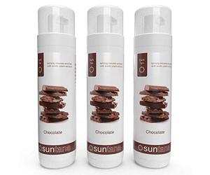 Suntana Spray Tan Chocolat Parfumé' Foncé' Auto-Bronzant Mousse - 3pk