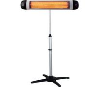Chauffage radiant infrarouge Heat Ray 3000 Carbon avec pied télescopique, 3 niveaux de puissance, minuterie