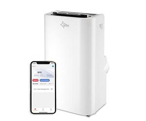 SUNTEC Climatiseur mobile Coolfixx 12000 BTU APP - Climatiseur mobile et silencieux avec commande Smart App - Déshumidificateur pour pièces jusqu'à 60 m² - Refroidissement & chauffage mobiles