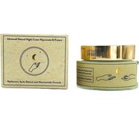 Suntribe Crème de nuit bio avec acide hyaluronique, rétinol et niacinamide / 50 ml - 3 x anti-âge, 100 % naturel - Hydratant, huile d'argan et aloe vera - Non grasse, sans parfum, végétalien