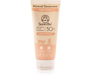 Suntribe Kids Mineral Sunscreen crème protectrice minérale visage et corps pour enfant 100 ml