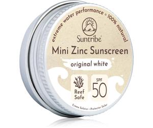 Suntribe Mini Zinc Sunscreen crème protectrice minérale visage et corps SPF 50 Original White 15 g