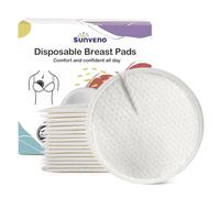 SUNVENO Lot de 60 coussinets d'allaitement jetables, ultra fins et extra absorbants, ventilés et anti-fuite, essentiels d'allaitement pour un ajustement optimal et une discrétion, emballés