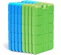 sunVigorous Pain de Glace pour glacière, 4/8 pcs 200 ML, réutilisable Ultra-Mince, Idéal pour Les activités en Plein air et pour Garder Les Aliments au Frais (Bleu4 Vert4)