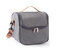 sunVigorous Sac à lunch, Petite glacière pliable, Sac isotherme avec doublure en feuille d'aluminium, Sac à lunch pour les déplacements, le travail, l'école, les sorties alimentaires (gris, 6.5L)