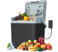 SUNVIVIPRO Glacière électrique portable 25 QT avec poignée - Double chauffage et refroidissement Mini réfrigérateur thermoélectrique de voiture pour véhicules, camions, voyages, camping, pique-niques