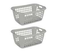Sunware Basic Panier à linge Gris 65 cm - set de 2 pièces