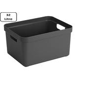 Sunware Boîte de Rangement Sigma Accueil en Plastique, Couleur: Anthracite 32l