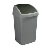Poubelle grise avec couvercle basculant Delta 50 litres