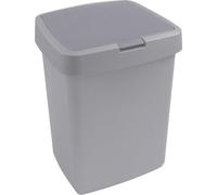 Sunware Delta Poubelle avec Couvercle à Rabat Gris 10 l 25 x 22 x 32,5 cm