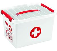 SUNWARE perfectly organised Q-line boîte de premiers secours avec insert 22L blanc rouge