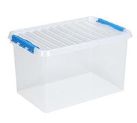 SUNWARE Q-Line Boîte - 62 litres - 600 x 400 x 340 mm - transparent/bleu