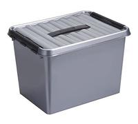 Sunware Q-Line Boîte de Rangement, Noir métallique, 22 Litre