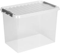 Sunware Q-Line Boite Rangement 72L - 60x40x42cm - Grande boîte de rangement en plastique avec couvercle, adaptées aux vetement, jouets, materiel de bricolage et plus encore - caisse rangement