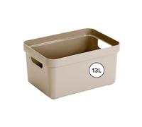 Sunware Sigma Home Boite de Rangement 13L - 35x24,6x18,3cm - Plastique - Panier rangement beige