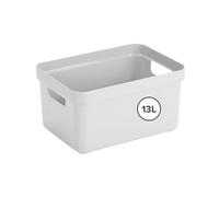 Sunware Sigma Home Boite de Rangement 13L - 35x24,6x18,3cm - Plastique - Panier rangement blanc
