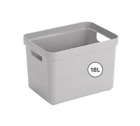 Sunware Sigma Home Boite de Rangement 18L - 35,2 x 25,3 x 24,3 cm - Plastique - Panier rangement gris