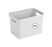 Sunware Sigma Home Boite de Rangement 18L - 35x24,6x24,3cm - Plastique - Panier rangement blanc