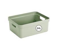 Sunware Sigma Home Boite de Rangement 24L - 44,5x34,5x18,3cm - Plastique - Panier rangement vert