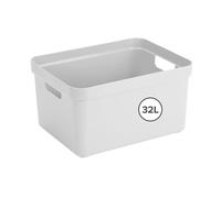 Sunware Sigma Home Boite de Rangement 32L - 44,5x34,5x24,3cm - Plastique - Panier rangement blanc
