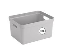 Sunware Sigma Home Boite de Rangement 32L - 44,5x34,5x24,3cm - Plastique - Panier rangement gris
