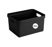 Sunware Sigma Home Boite de Rangement 32L - 44,5x34,5x24,3cm - Plastique - Panier rangement noir