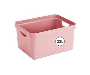 Sunware Sigma Home Boite de Rangement 32L - 44,5x34,5x24,3cm - Plastique - Panier rangement rose