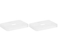 Sunware Sigma Home Couvercle pour Boite de Rangement 18L- 34,2x24,2x3,4cm- Plastique- Couvercle transparent pour panier de rangement (Lot de 2)