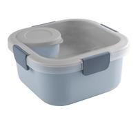 Sunware Sigma Home Lunch Box Meal Prep 3 Compartiments 1,4L Bleu - 17,7x17,7x8,7cm - Etanche Sans BPA - Boite Repas Bureau Ecole