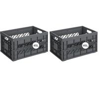 Sunware Square Caisse de Rangement Plastique 45L - 53x35,4x28,4cm - Heavy Duty - Caisse Plastique Rangement (Lot de 2)