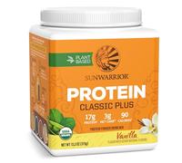 Sunwarrior - Classic Plus Organic (375g) Vanilla - Saveur vanille - 18g protéines/portion - Parfait après entraînement ou complément protéiné - 100% Organic & végan - Pois et super-aliments
