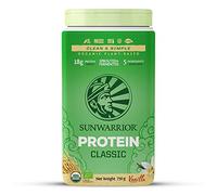 Sunwarrior Poudre de protéine de vanille végétale classique, 750 g