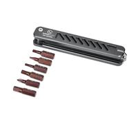 SUNWAYFOTO DW-02PROII Kit d'outils pliable avec clés hexagonales en acier inoxydable (2,5/3/4/5 mm), tournevis cruciforme et plat, porte-clés multi-outils photo EDC