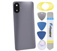sunways Coque arrière de rechange pour Samsung Galaxy A07 4G avec lunette de caméra arrière, lentille de caméra arrière, adhésif prédécoupé et kit d'outils SM-A075B Violet clair