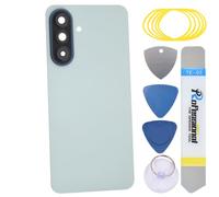 sunways Verre arrière de rechange pour Samsung Galaxy A57 avec lunette de caméra arrière, lentille de caméra arrière, adhésif prédécoupé et kit d'outils A57 5G Icyblue