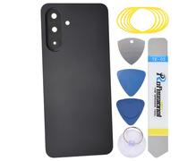 sunways Vitre arrière de rechange pour Samsung Galaxy A26 avec lunette de caméra arrière, lentille de caméra arrière, adhésif prédécoupé et kit d'outils SM-A266E Noir