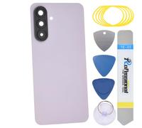 sunways Vitre arrière de rechange pour Samsung Galaxy A56 avec lunette de caméra arrière, lentille de caméra arrière, adhésif prédécoupé et kit d'outils SM-A566V Rose